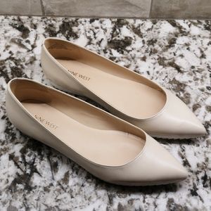 Nine West platform nude flats